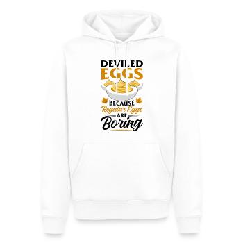 Devil's Egg Spell - Men’s Premium Organic Hoodie - white - Front - Nico (187cm)