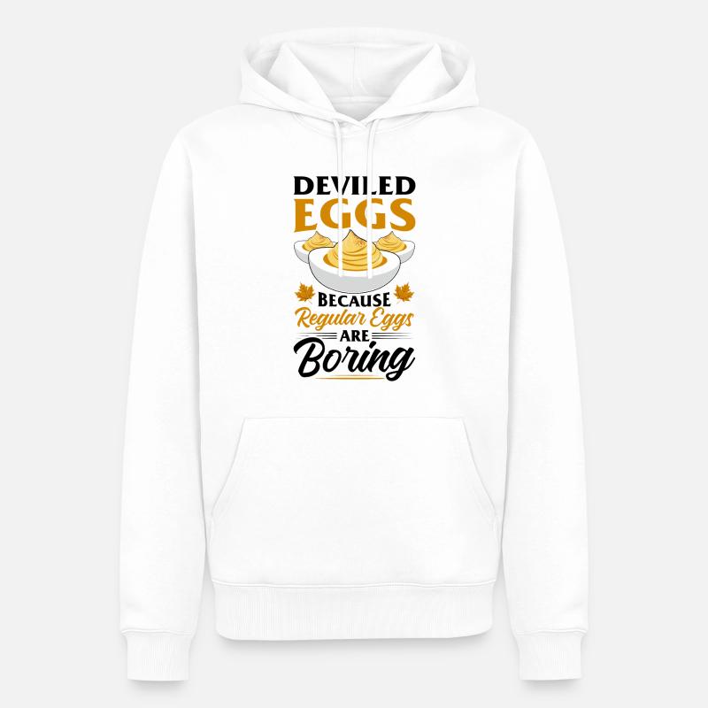 Devil's Egg Spell - Men’s Premium Organic Hoodie - white