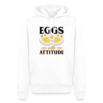 Devil's Egg Spell - Men’s Premium Organic Hoodie - white - Front - Nico (187cm)