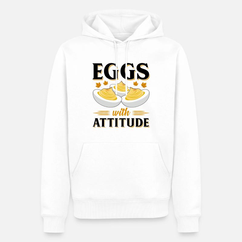 Devil's Egg Spell - Men’s Premium Organic Hoodie - white