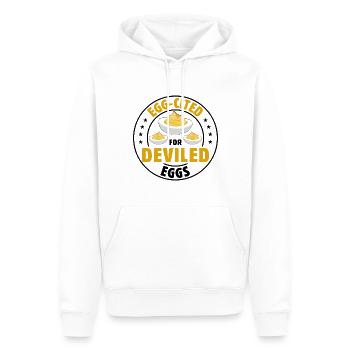 Devil's Egg Spell - Men’s Premium Organic Hoodie - white - Front - Nico (187cm)