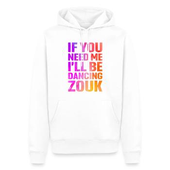 Funny Zouk Dancer Saying - Men’s Premium Organic Hoodie - white - Front - Nico (187cm)
