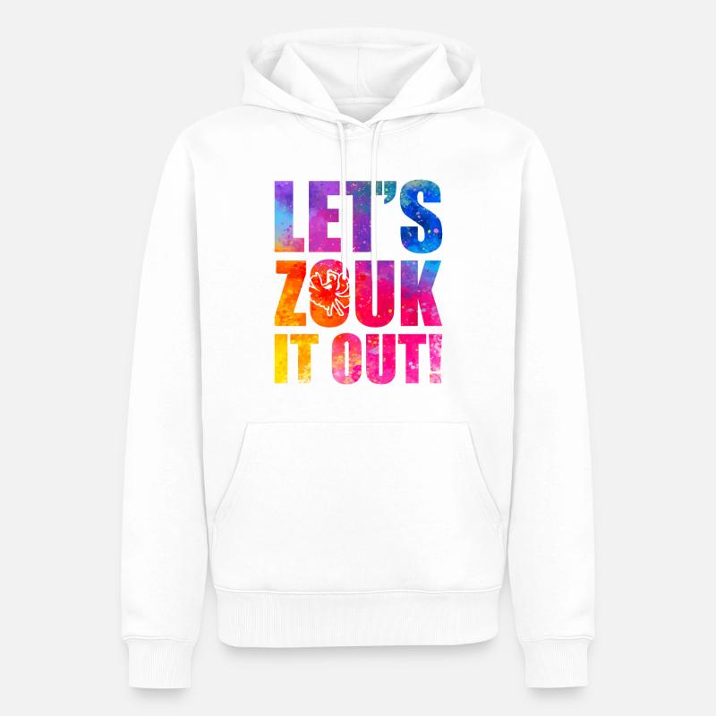 Witziger Zouk Tänzer Spruch - Männer Premium Bio Hoodie - Weiß