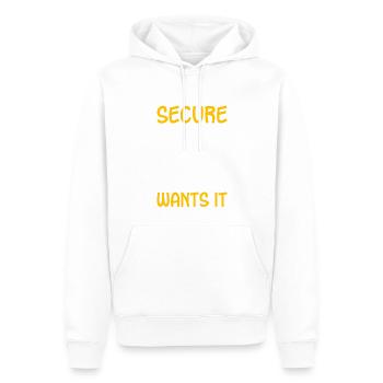 Humour de bureau - Sweat à capuche Premium bio Homme - blanc - Devant - Nico (187cm)