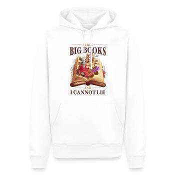 Livre de lecture Merch Booktok Livre cadeau livresque - Sweat à capuche Premium bio Homme - blanc - Devant - Nico (187cm)