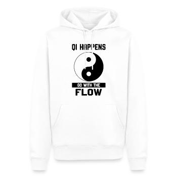 Médecine Chinoise MTC - Sweat à capuche Premium bio Homme - blanc - Devant - Nico (187cm)