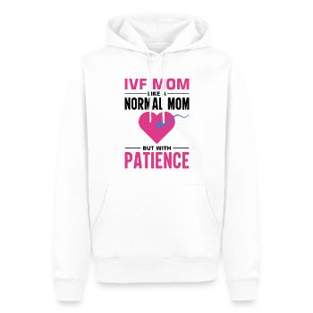 Journée de transfert de FIV de mère porteuse - Sweat à capuche Premium bio Homme - blanc - Devant - Nico (187cm)