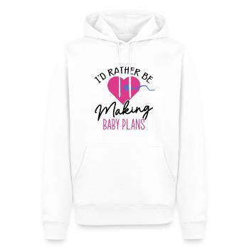 Surrogate Mother IVF Transfer Day - Men’s Premium Organic Hoodie - white - Front - Nico (187cm)