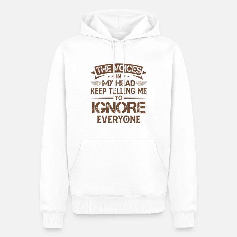 Sarcasme perverti - Sweat à capuche Premium bio Homme - blanc