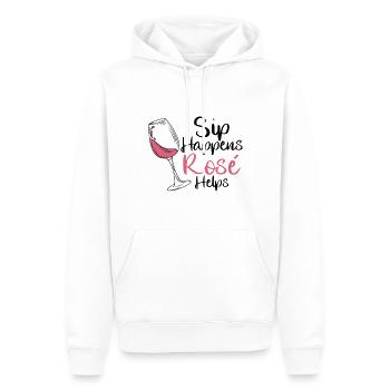 Wein Rosé - Männer Premium Bio Hoodie - Weiß - Vorne - Nico (187cm)