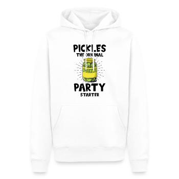 Cornichon de concombre - Sweat à capuche Premium bio Homme - blanc - Devant - Nico (187cm)