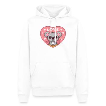 Koalaherz süße Liebe - Männer Premium Bio Hoodie - Weiß - Vorne - Nico (187cm)