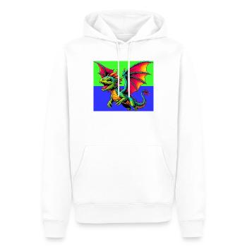 dragon - Sweat à capuche Premium bio Homme - blanc - Devant - Nico (187cm)