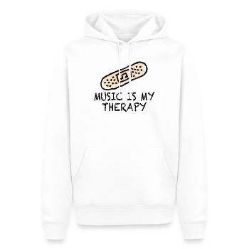 Schlager Schlagermusik Pflaster Coole Sprüche - Männer Premium Bio Hoodie - Weiß - Vorne - Nico (187cm)