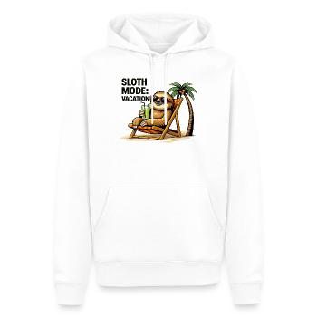 Vacances en mode paresseux - Sweat à capuche Premium bio Homme - blanc - Devant - Nico (187cm)