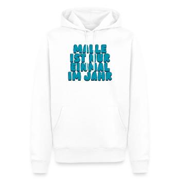 Malle ist nur einmal im Jahr - Männer Premium Bio Hoodie - Weiß - Vorne - Nico (187cm)