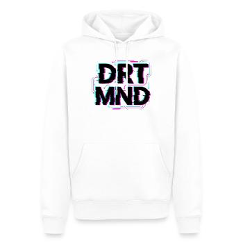 Dortmund DRTMND T-shirt à glitch, sweat à capuche, sac - Sweat à capuche Premium bio Homme - blanc - Devant - Nico (187cm)