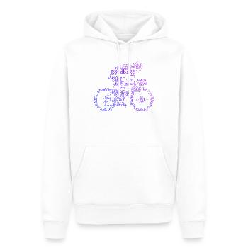 Idée cadeau pour un vélo de route avec vélo de route - Sweat à capuche Premium bio Homme - blanc - Devant - Nico (187cm)