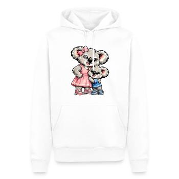 Süßer Koala – Große Schwester - Männer Premium Bio Hoodie - Weiß - Vorne - Nico (187cm)