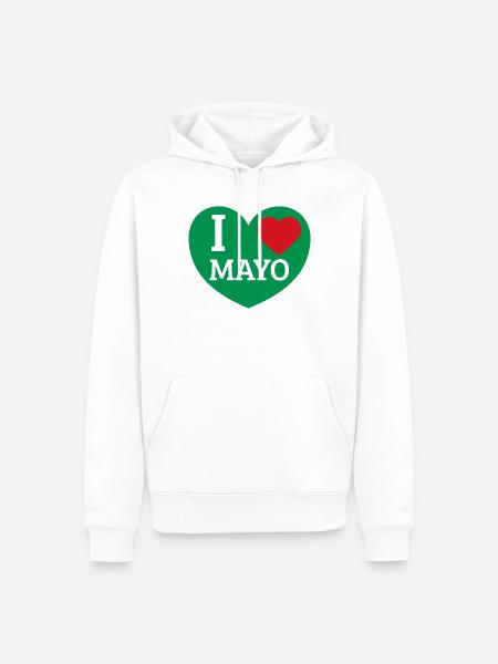 Ich liebe Mayo - Männer Premium Bio Hoodie - Weiß