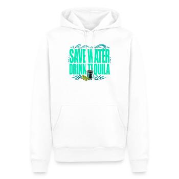 Spare Wasser, trink Tequila - Lustiges Shirt - Männer Premium Bio Hoodie - Weiß - Vorne - Nico (187cm)