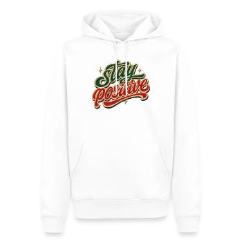 Stay Positive Positiv Denken Gute Laune Motivation - Männer Premium Bio Hoodie - Weiß - Vorne - Nico (187cm)