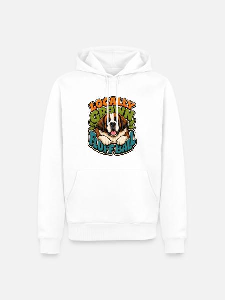 Sankt Bernhard - Männer Premium Bio Hoodie - Weiß