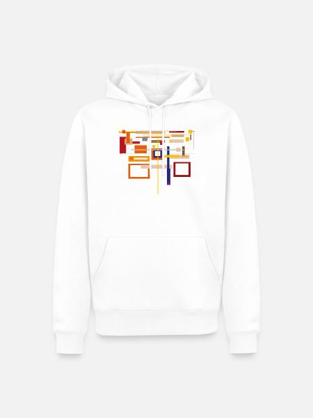 Architektur Muster / Farben Abstrakt - Männer Premium Bio Hoodie - Weiß