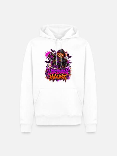 Halloween Kürbis - Männer Premium Bio Hoodie - Weiß