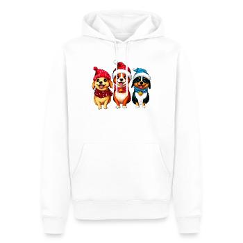 Hunde Weihnachten - Männer Premium Bio Hoodie - Weiß - Vorne - Nico (187cm)