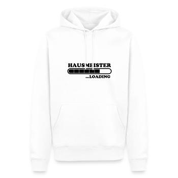 Hausmeister Spruch Lustiges Hausmeister Geschenk - Männer Premium Bio Hoodie - Weiß - Vorne - Nico (187cm)