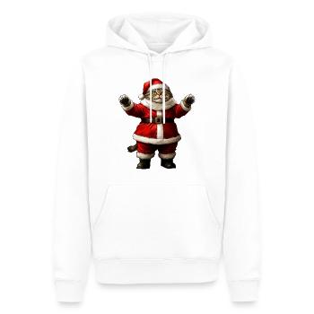Katze Weihnachten - Männer Premium Bio Hoodie - Weiß - Vorne - Nico (187cm)