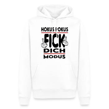 Hokus Pokus Fick dich Modus - Männer Premium Bio Hoodie - Weiß - Vorne - Nico (187cm)