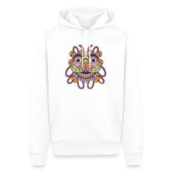 chine dragon - Sweat à capuche Premium bio Homme - blanc - Devant - Nico (187cm)