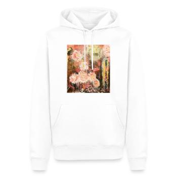 Fleur - Männer Premium Bio Hoodie - Weiß - Vorne - Nico (187cm)