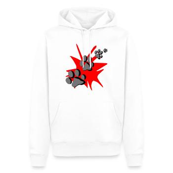 Grumpy Dog - Sweat à capuche Premium bio Homme - blanc - Devant - Nico (187cm)