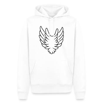 Ailes d'ange - Sweat à capuche Premium bio Homme - blanc - Devant - Nico (187cm)