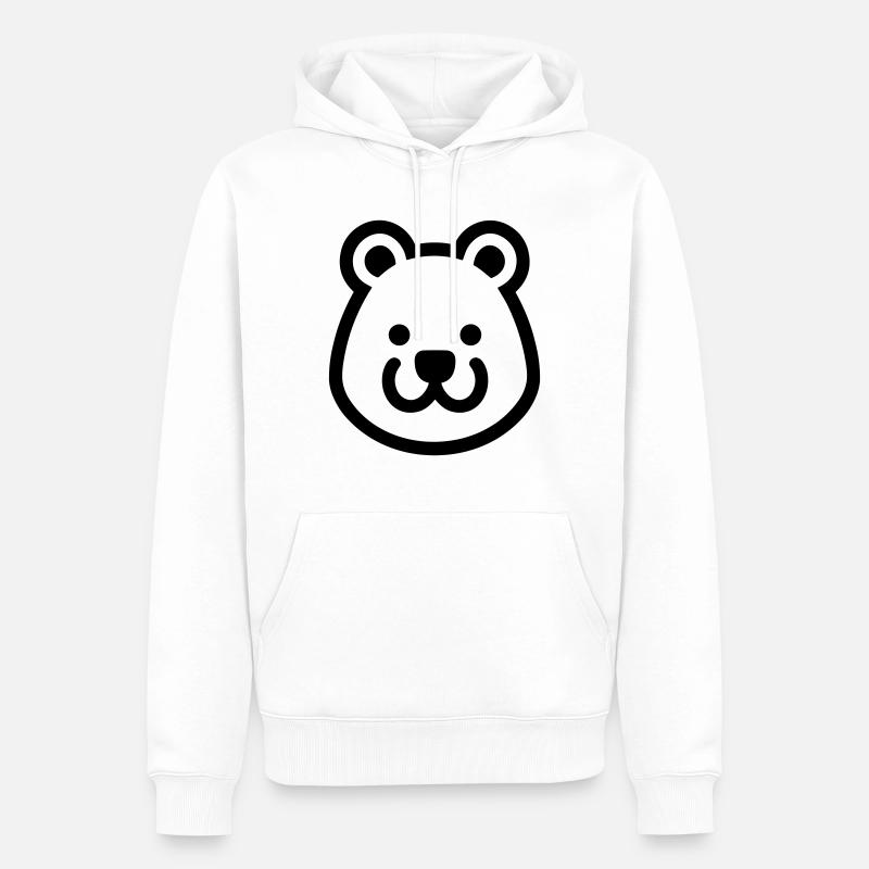 Chien - Sweat à capuche Premium bio Homme - blanc