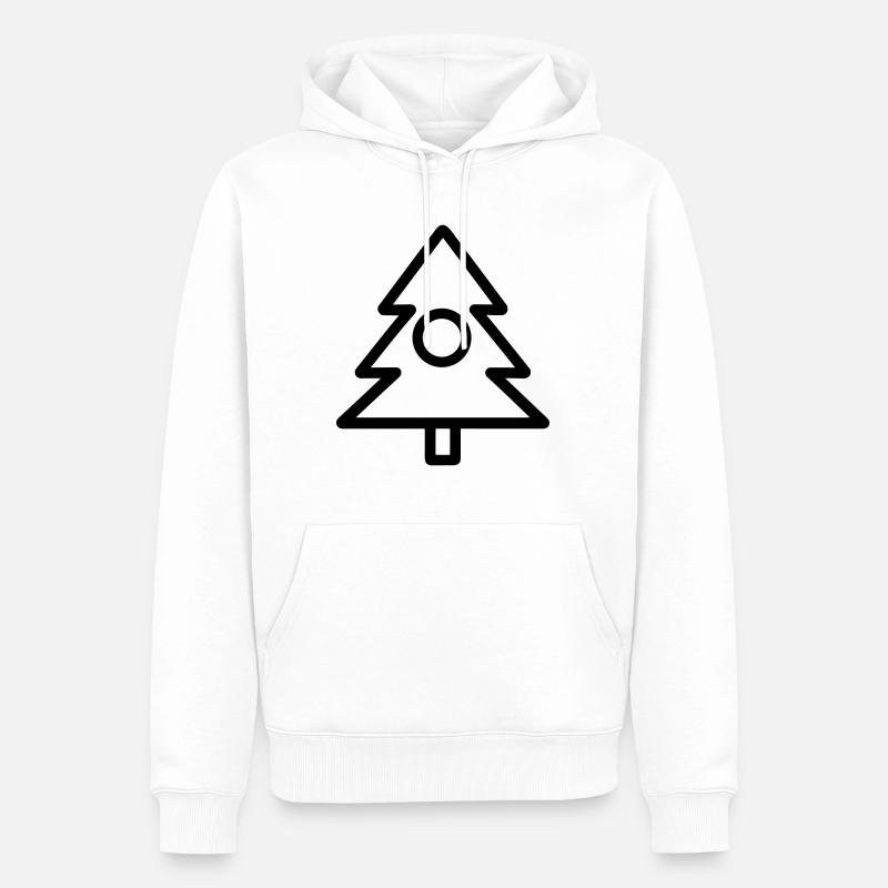 Weihnachtsbaum - Männer Premium Bio Hoodie - Weiß