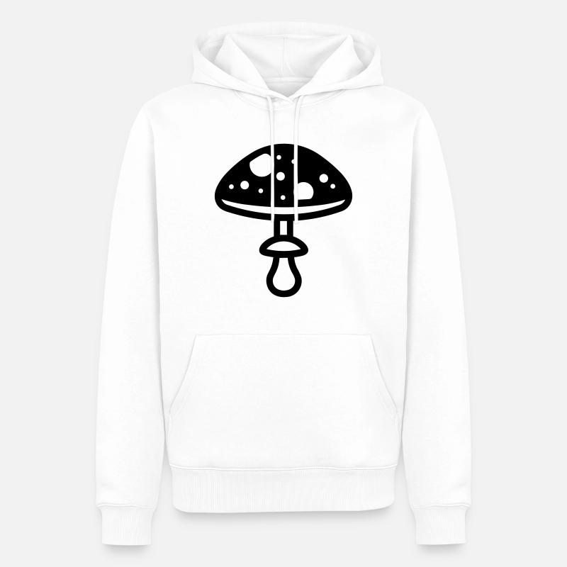 Champignon - Sweat à capuche Premium bio Homme - blanc