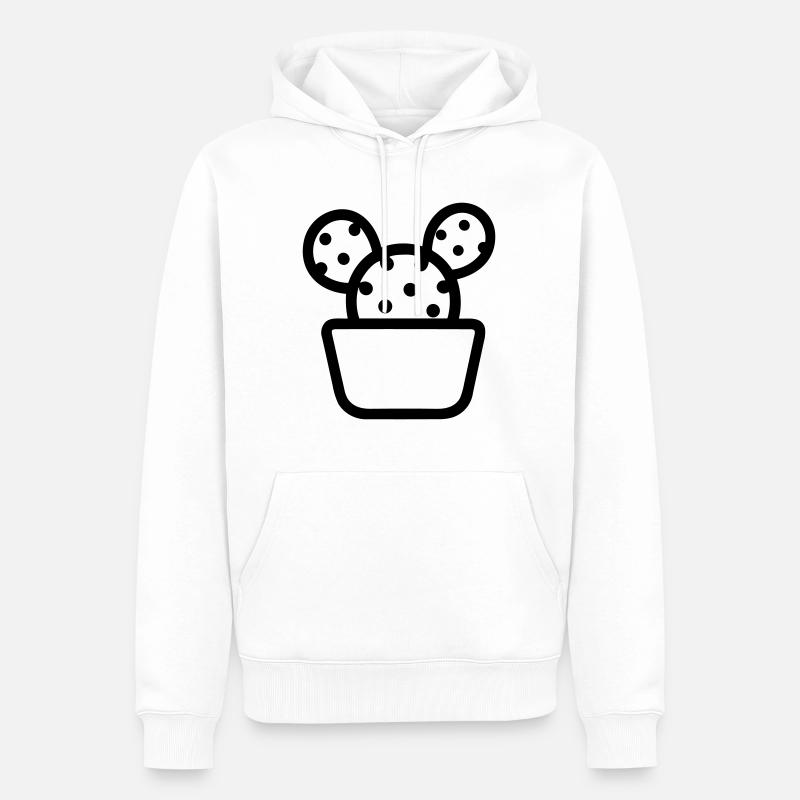 Cactus - Sweat à capuche Premium bio Homme - blanc