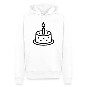 Geburtstagskuchen - Männer Premium Bio Hoodie - Weiß - Vorne - Nico (187cm)