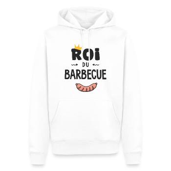 Roi du barbecue pour homme papa BBQ - Sweat à capuche Premium bio Homme - blanc - Devant - Nico (187cm)