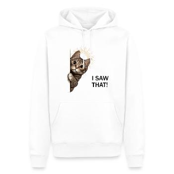 I saw that cat - Men’s Premium Organic Hoodie - white - Front - Nico (187cm)