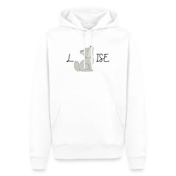Louise-Version eines kleinen Wolfes - Männer Premium Bio Hoodie - Weiß - Vorne - Nico (187cm)