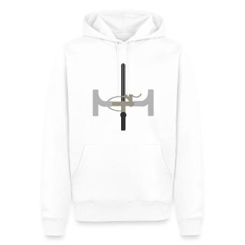 Coureur - Sweat à capuche Premium bio Homme - blanc - Devant - Nico (187cm)