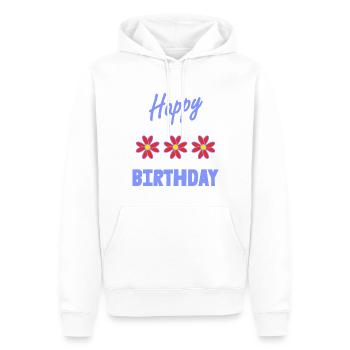 ALLES GUTE ZUM GEBURTSTAG. ALLES GUTE ZUM GEBURTSTAG. JAHRESTAG. - Männer Premium Bio Hoodie - Weiß - Vorne - Nico (187cm)