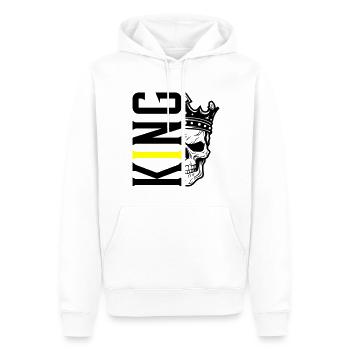 Crâne de roi - Sweat à capuche Premium bio Homme - blanc - Devant - Nico (187cm)