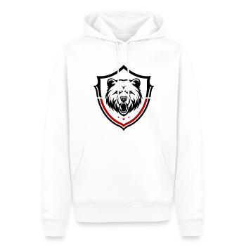 Grizzly Bear Shield - Men’s Premium Organic Hoodie - white - Front - Nico (187cm)