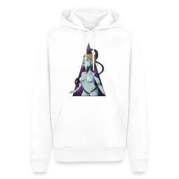 Mecha Queen 500 XP7 - Männer Premium Bio Hoodie - Weiß - Vorne - Nico (187cm)